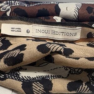 Women's Wool Scarf - Brown and Black